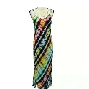 Trina Turk Slim Fit Size 8 Spaghetti Strap Tye Die Maxi Dress